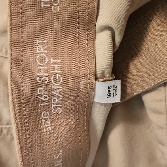 Size 16P light khaki pull on pants. Tummy control. - Picture 4 of 6